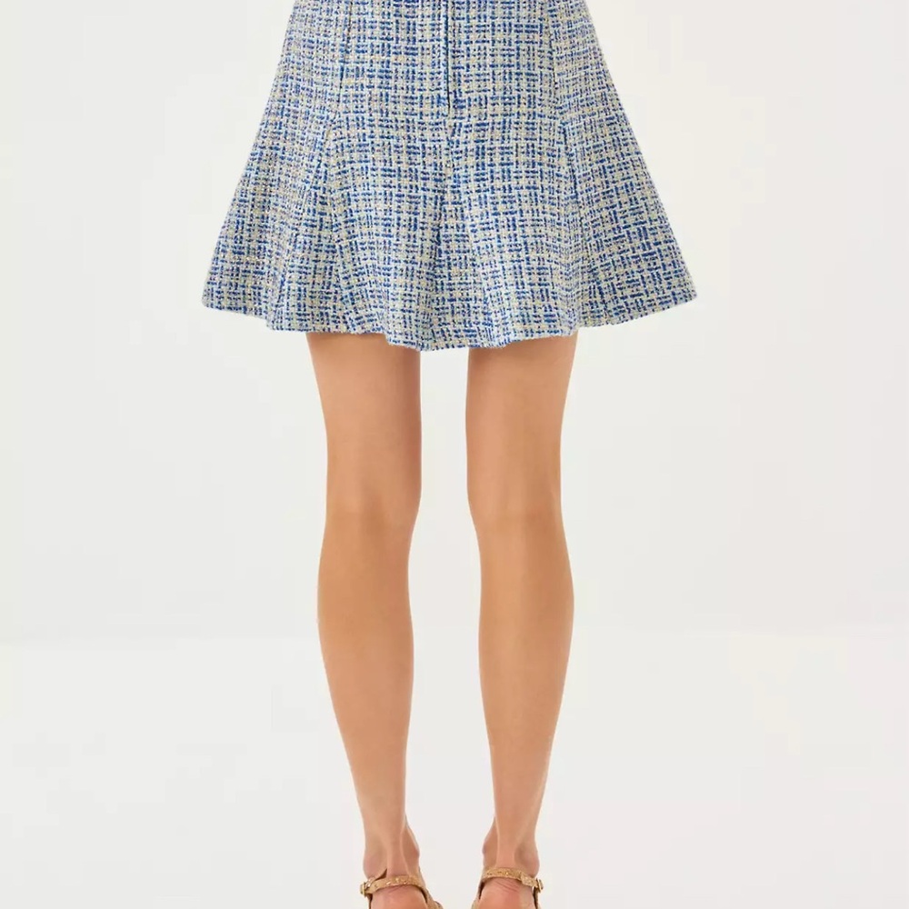 NWT Lilly Pulitzer 12 CAMMI BOUCLE MINI SKIRT “Tangier Teal” MSRP $158 NWT sz 12